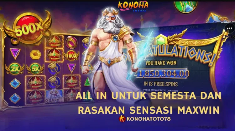 Slot Mania Olympus Maxwin di KONOHATOTO78 - Jackpotmanis
