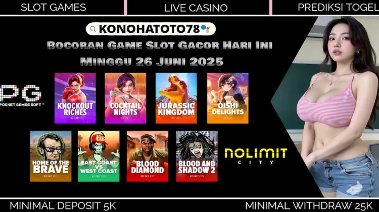 Daftar Game Slot Gacor Online yang Lagi Gacor Hari Ini di Konohatoto78