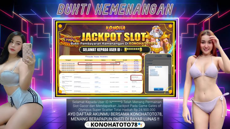 Bukti Kemenangan Slot Gacor KONOHATOTO78 Jackpot!