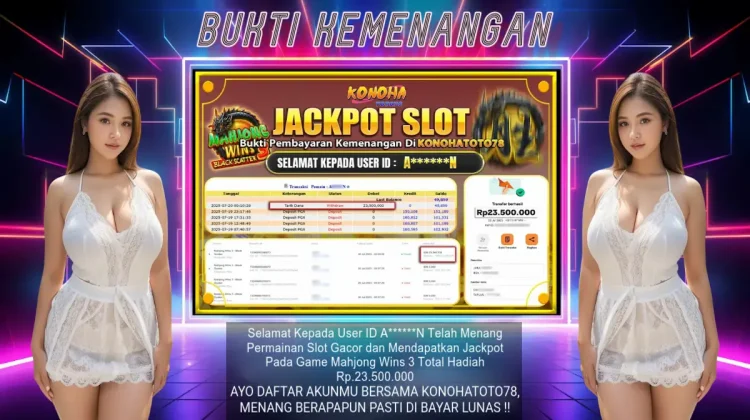 Jackpot Mahjong Wins 3 di Konohatoto78 Terbukti Bayar