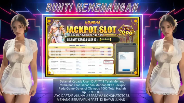 Jackpot Olympus 1000 Rp33,9 Juta Dibayar Lunas - Konohatoto78!