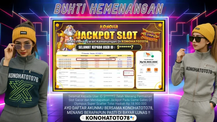 Jackpot Olympus Super Scatter Rp18,9 Juta Cair di Konohatoto78!