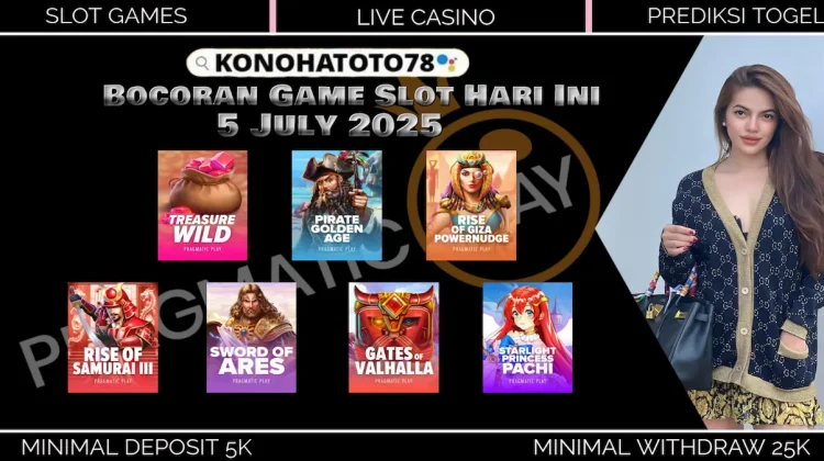 Slot Gacor Eksklusif 5 Juli 2025 di Konohatoto78