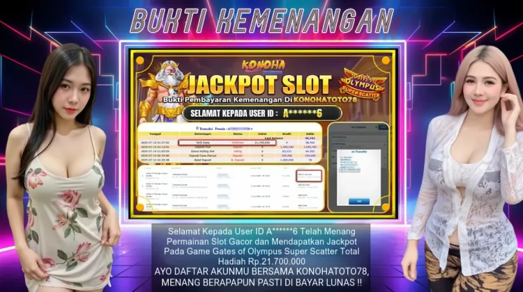 Slot Gates of Olympus Super Scatter Rp21,7 Juta di Konohatoto78