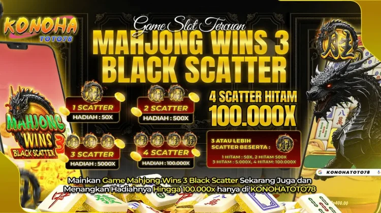 Slot Mudah Scatter Hitam 2025 | JP Terus di Konohatoto78
