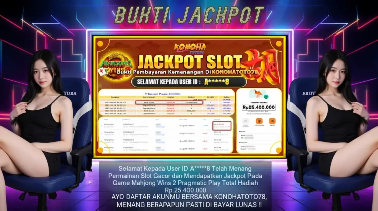 Bukti Pembayaran Slot Konohatoto78 Jackpot Mahjong Wins 2
